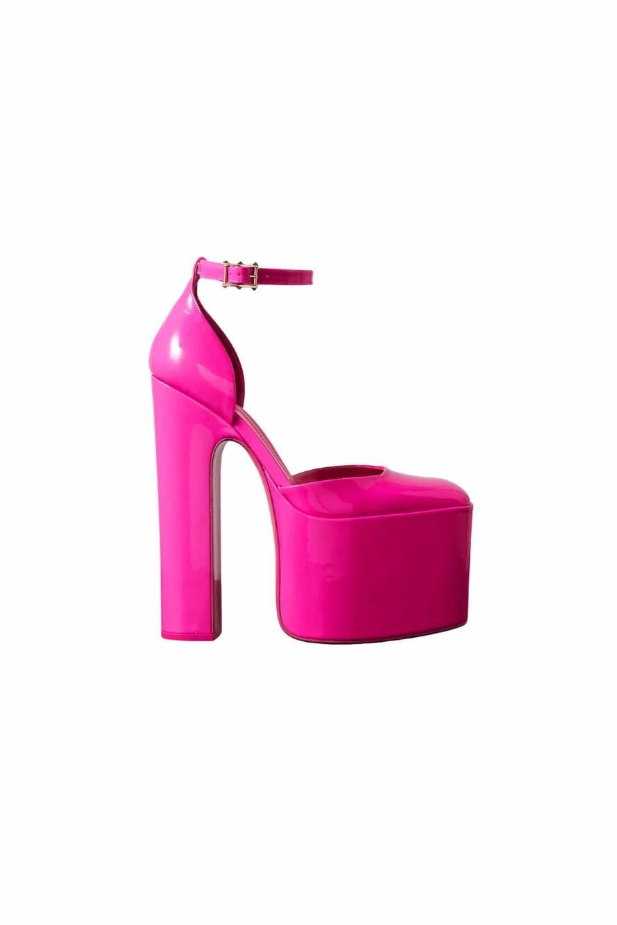 NEW VALENTINO GARAVANI women's tan-go 155mm platform pump heels in pink